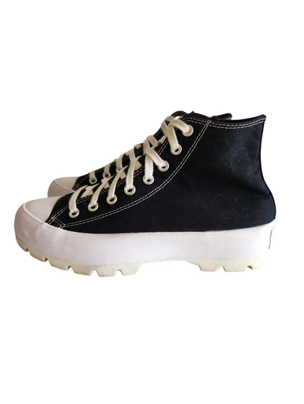Converse Chuck Taylor All Star Lugged High Black Shoes US Size 9.5 Womens